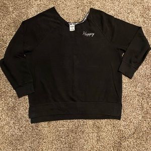 Victoria’s Secret pink black slouchy sweatshirt size medium no smoke smells pets